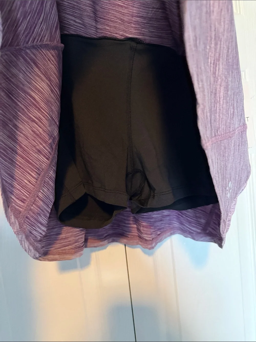 Nine West Lavender Knit Skater Skirt with Black Waistband